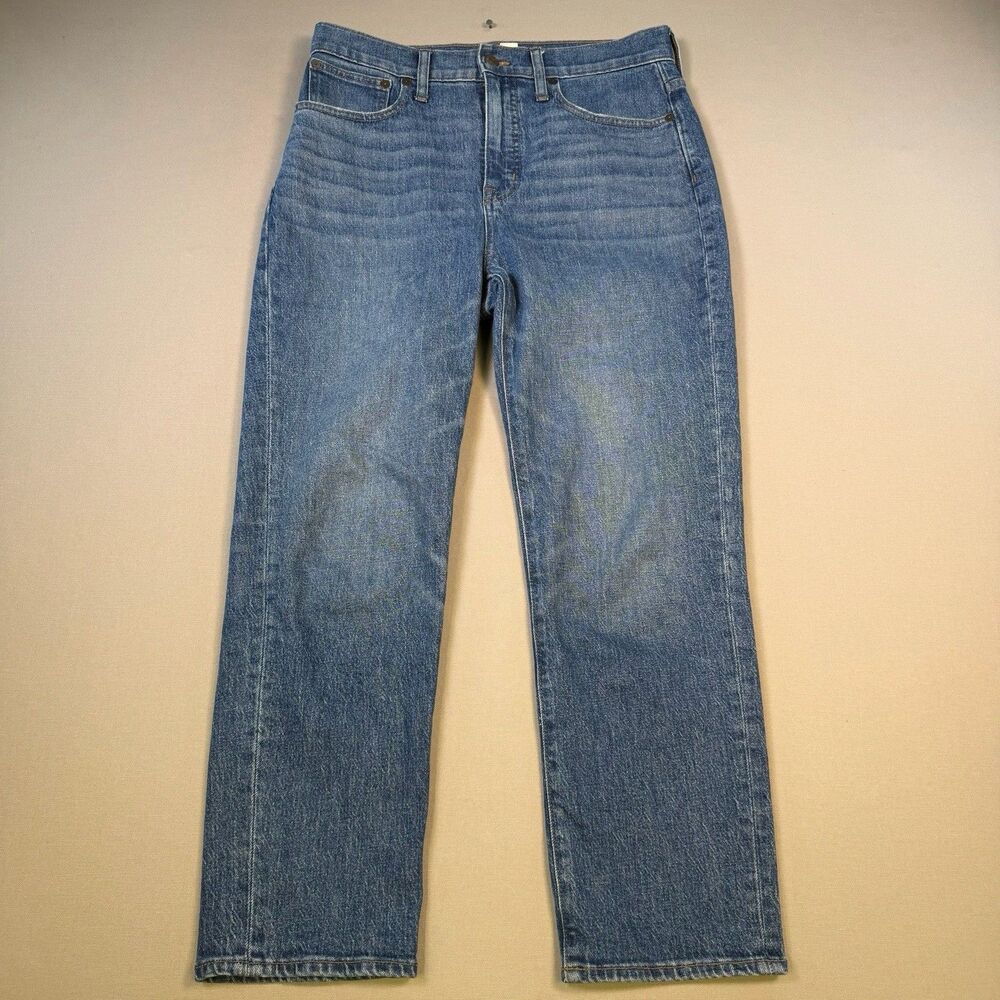 Madewell Womens Jeans Classic Straight Jean Cropped High Rise 28